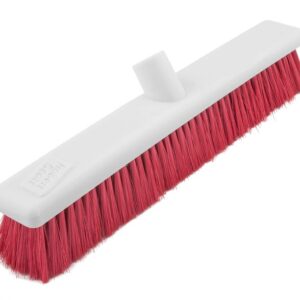 Washable 30cm Soft Bristle Broom Head Only - Red