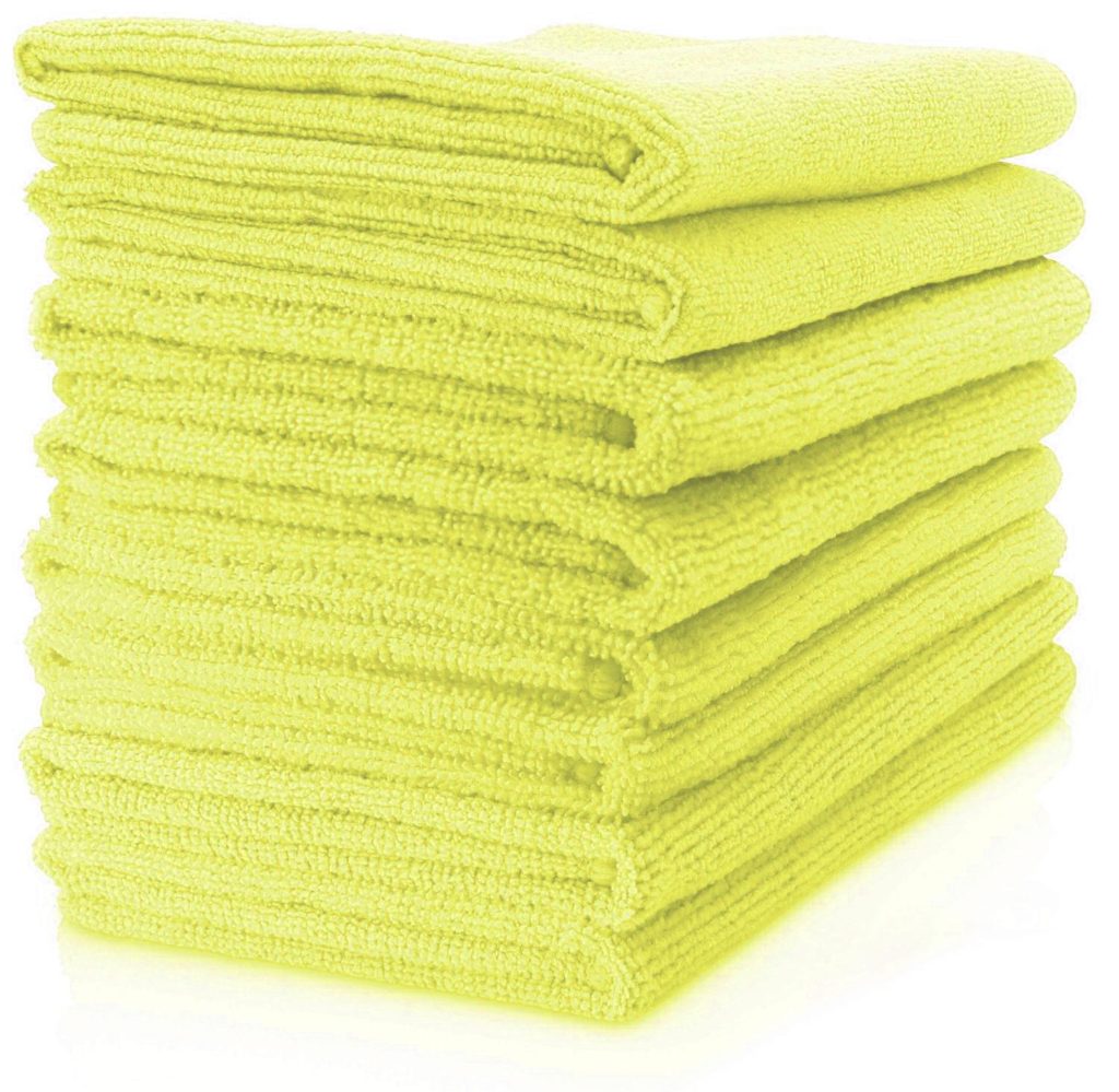 Contract Microfibre Cloths - Pack of 10 Yellow